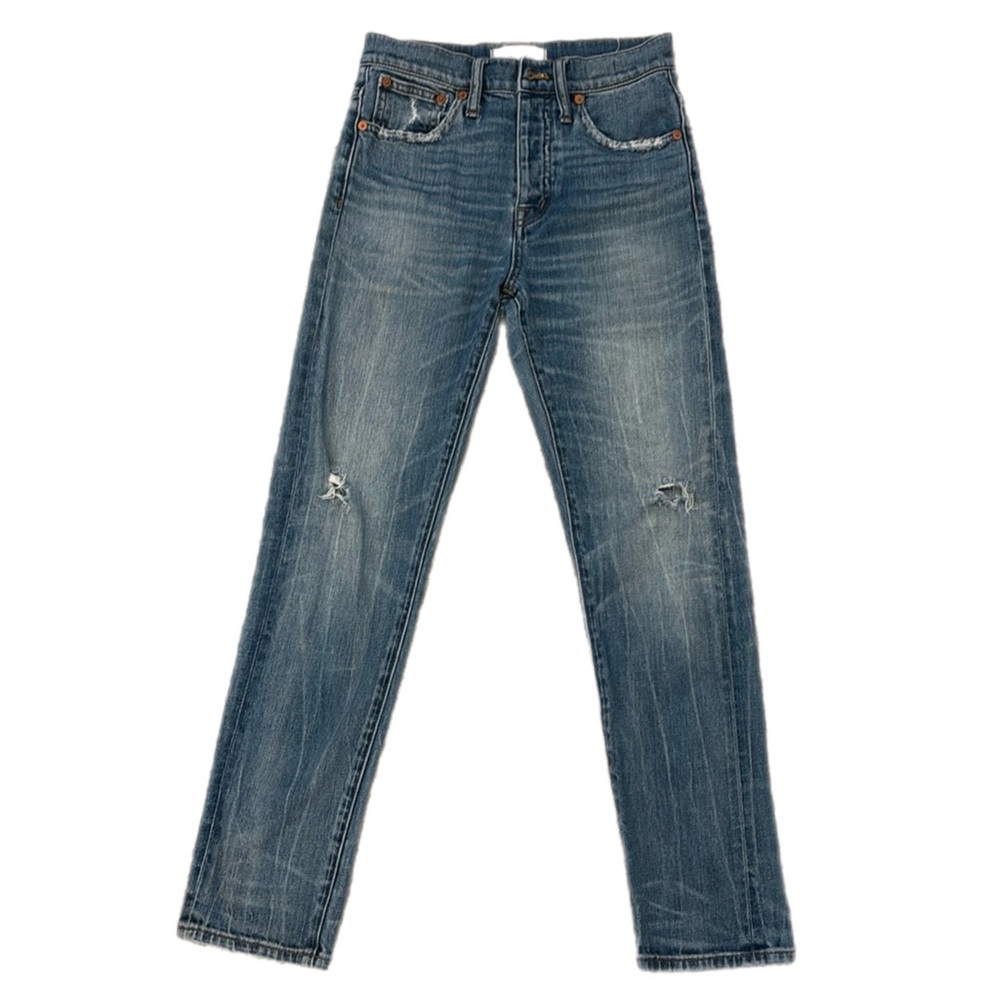 Madewell Cruiser Straight Leg Button Fly Jeans - Picture 1 of 16